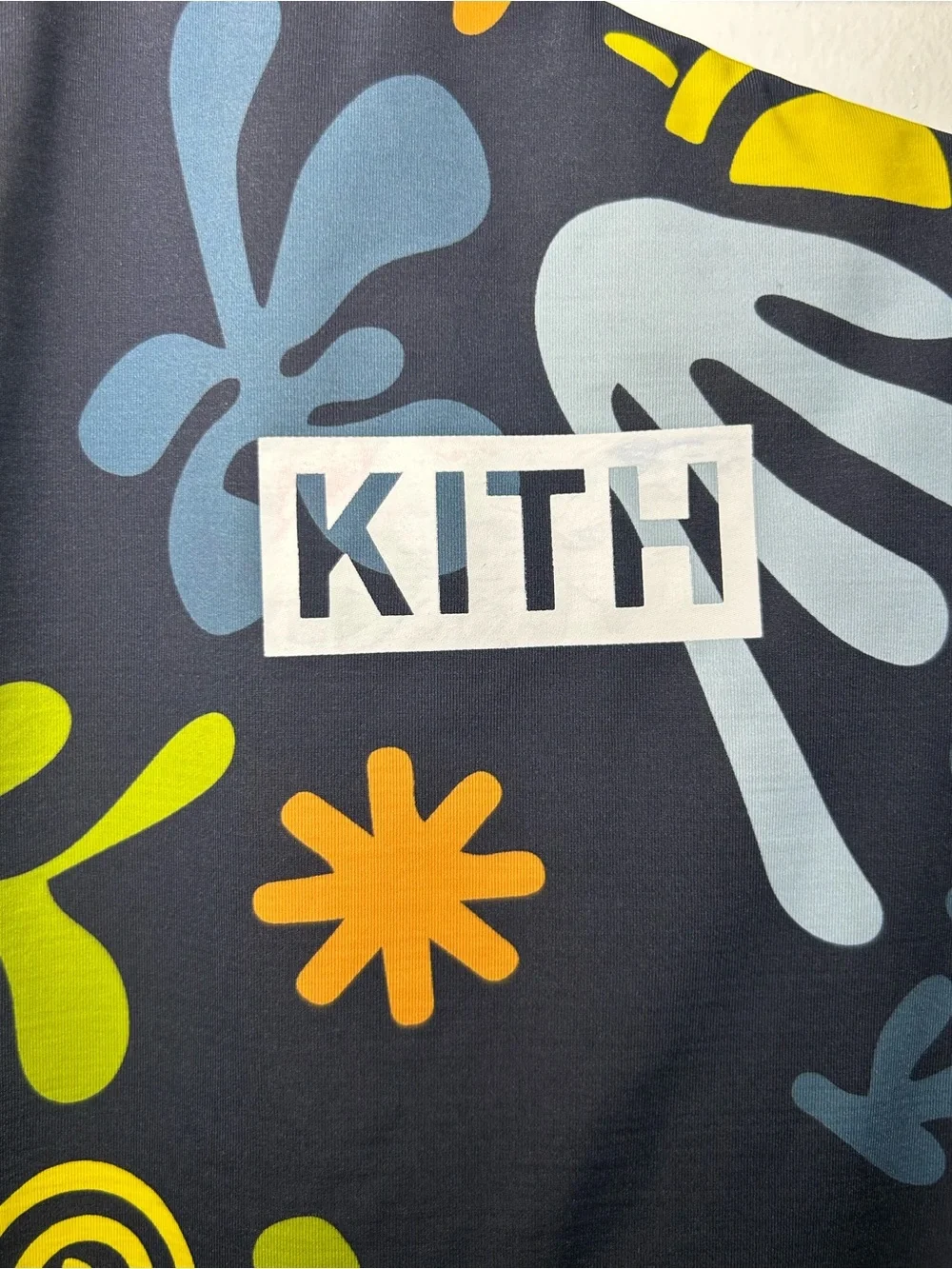 Kith Girls One-Shoulder Swimsuit with Multicolor Abstract Print